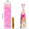 Weststone 50pcs Iridescent Holographic Goodie Bags with Iridescent Twist Ties for Birthday Party Favors, Valentines, Weddings and Popcorn with regular and Cone shaped (Regular 10" x 4") view 2