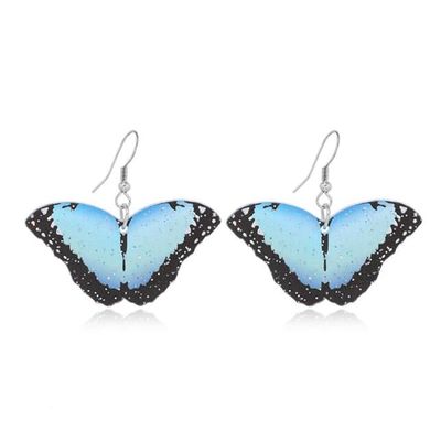 Sweet Blue Acrylic Butterfly Earrings Animal Forest Earrings Holiday Forest Dream Earrings Jewelry for Women Girls