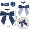 AIMUDI Dusty Blue Velvet Bows 4.5" Christmas Bows for Tree Premade Bows for Wreaths Twist Tie Bows for Gift Wrapping, Festive Winter Decor, Tree Garland, Swag, Wedding Decor - 12 PCs view 2
