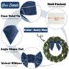 AIMUDI Dusty Blue Velvet Bows 4.5" Christmas Bows for Tree Premade Bows for Wreaths Twist Tie Bows for Gift Wrapping, Festive Winter Decor, Tree Garland, Swag, Wedding Decor - 12 PCs view 3