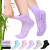 Revosoxs Diabetic Socks for Women Men,5 pairs Non Binding Diabetic Ankle Socks with grips,Wide Stretchy Loose Seamless Socks 7-9 9-11(Bright pure colors-Medium) view 1