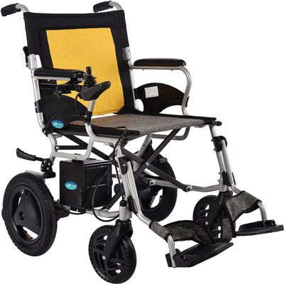 Deluxe Electric Wheelchair Motorized Fold Foldable Power Wheel Chair, Lightweight Folding Carry Electric Wheelchair, Powerful Dual Motor, Suitable for Elderly and Disabled