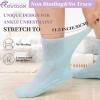 Revosoxs Diabetic Socks for Women Men,5 pairs Non Binding Diabetic Ankle Socks with grips,Wide Stretchy Loose Seamless Socks 7-9 9-11(Bright pure colors-Large) view 2