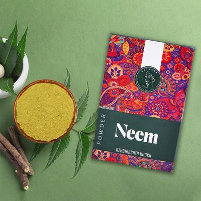 AATMANA Neem Powder | Azadirachta Indica | Neem Leaf Powder | Skin Care | Healthier and Thicker Hair |Ideal for All Hair and Skin Types | Size -100g