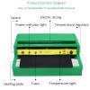 Commercial Film Wrapper Hand Wrapping Machine with 2 Roll 12Inch x 1312Feet PVC Plastic Cling Wrap Film for Packing and Storing Food, Reusable with Slide Cutter (B450+2 Roll Cling Wrap) view 4