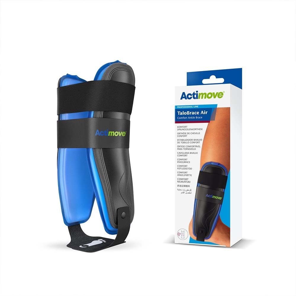Actimove Professional TaloBrace Air Comfort Ankle Brace | Ankle Support for Sprained Ankle, Achilles Tendonitis, Plantar Fasciitis, & Injured Foot | Unisex, Black, Right, Large/X-Large