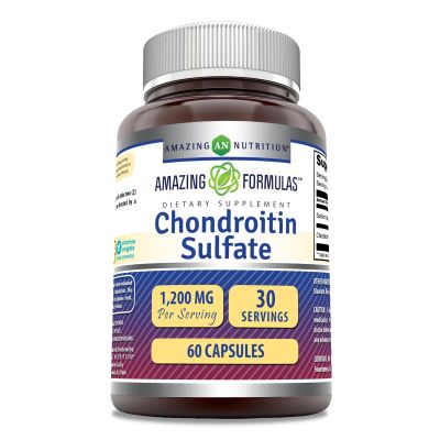 Amazing Formulas Chondroitin Sulfate 1200 mg Per Serving Supplement | Capsules | Non-GMO | Gluten Free | Made in USA (1 Pack, 60 Count)