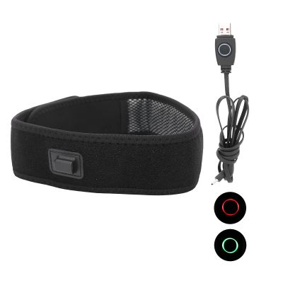 5V Electric Head, Heating 3 Gears A283 Black Electric Wrap Carbon Fiber Heating Temperature Adjustment Belt Black
