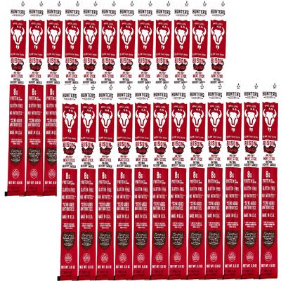 Hunter's Reserve - Exotic Meat Trail Sticks - Adventure You Can Taste - Wild Game Jerky Sticks (BISON CHIPOTLE, 24 CT)