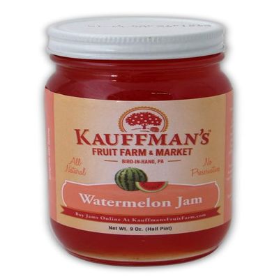 Kauffman Orchards Watermelon Jam, All Natural, No Preservatives, 9 Oz. (Pack of 6)