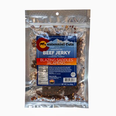 Centennial Cuts Beef Jerky Blazing Saddles Jalapeo High Protein, Bold Jalapeo Flavor 3 oz Snack