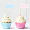 12Pcs Gender Reveal Cupcake Toppers - Team Boy Team Girl Cupcake Toppers, Gender Reveal Decorations, Baby Shower Decorations, Pink or Blue view 3