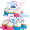 12Pcs Gender Reveal Cupcake Toppers - Team Boy Team Girl Cupcake Toppers, Gender Reveal Decorations, Baby Shower Decorations, Pink or Blue view 4