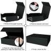 Aimyoo Galaxy Black Collapsible Gift Box with Magnetic Closure Lids 13.8x9x4.3 in, Large Bridesmaid Groomsman Proposal Boxes, Rectangle Present Box for Graduation Birthday Storage 1 Pack view 3