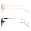 JOVAKIT Polygon Blue Light Blocking Glasses for Women Men Vintage Octagon Square Non-prescription Metal Eyeglasses (Rose Gold+Black) view 3