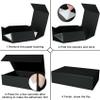 Aimyoo Galaxy Black Collapsible Gift Box with Magnetic Closure Lids 10.5x7x3 in, Medium Bridesmaid Groomsman Proposal Boxes, Rectangle Present Box for Graduation Birthday Storage (1 Pack) view 3