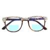 willochra Fashion tr90 Blue Light Blocking Bifocal Reading Glasses Women Rhinestone Computer Cat Reader Female (leopard, 4, multiplier_x) view 1