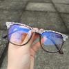 willochra Fashion tr90 Blue Light Blocking Bifocal Reading Glasses Women Rhinestone Computer Cat Reader Female (leopard, 4, multiplier_x) view 2