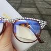 willochra Fashion tr90 Blue Light Blocking Bifocal Reading Glasses Women Rhinestone Computer Cat Reader Female (leopard, 4, multiplier_x) view 3