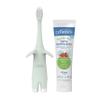 Dr. Browns Infant-to-Toddler Training Toothbrush Set, Mint Elephant with Fluoride-Free Strawberry Baby Toothpaste, 0-3 years view 2