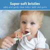Dr. Browns Infant-to-Toddler Training Toothbrush Set, Mint Elephant with Fluoride-Free Strawberry Baby Toothpaste, 0-3 years view 3