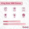 Kashmir Pink Pre Rolled Cones King Size  100 Count Stylish Pink Rolling Papers with Filter Tips  Vegan-Friendly, Dye-Safe, Slow Burn, 108mm Pre Rolls  Easy Fill, Bulk Pack view 4