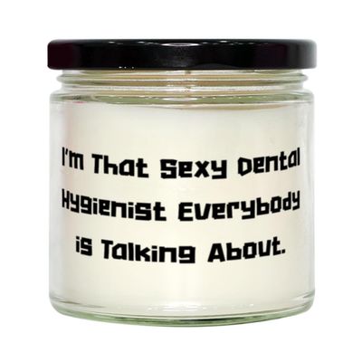 Brilliant Dental hygienist Gifts, I'm That Sexy Dental, Sarcasm Birthday Scent Candle Gifts For Colleagues From Friends, Toothbrush, Dental floss, Toothpaste, Mouthwash, Dentist