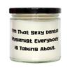 Brilliant Dental hygienist Gifts, I'm That Sexy Dental, Sarcasm Birthday Scent Candle Gifts For Colleagues From Friends, Toothbrush, Dental floss, Toothpaste, Mouthwash, Dentist view 1