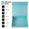Aimyoo Blue Collapsible Gift Box with Magnetic Closure Lids 10.5x7x3 in, Medium Bridesmaid Groomsman Proposal Boxes, Rectangle Present Box for Graduation Birthday Storage (1 Pack) view 4
