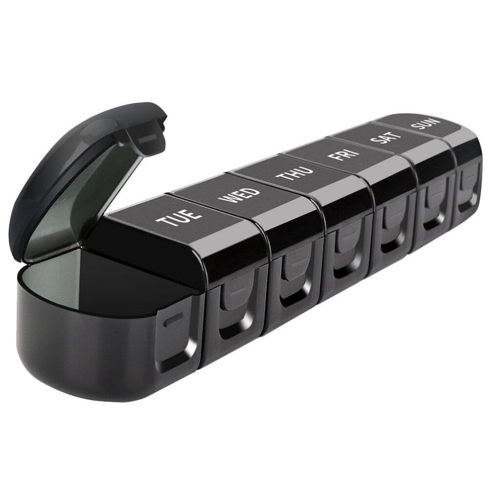 Weekly Medicine Organizer Detachable Travel Case for Pills Compartment Portable Medication Holder Easy Use Design Material for Business and Travel