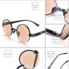 TZUFA Reading Glasses Men Metal Frame Retro Round Metal Readers with Cases, 1.00 1.50 2.00 2.50 3.00 3.50 4.00 (Color : Brown, Size : 3.00x) view 2