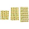 Kichvoe 3pcs Beeswax Food Wraps Reusable Organic Food Wrap Cloth for Fruits Vegetables Sandwiches Bowls Tear-resistant Storage view 1