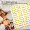 Kichvoe 3pcs Beeswax Food Wraps Reusable Organic Food Wrap Cloth for Fruits Vegetables Sandwiches Bowls Tear-resistant Storage view 4
