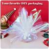 1 Roll 50ft Iridescent Cellophane Roll, iridescent wrapping paper, Holographic Cellophane Wrap Roll, cellophane wrap for Gift Baskets Flower Crafts Candy Gifts Wrapping Paper, 50' Long x 17" Wide view 3