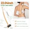Bamboo Back Scratcher for Men, 22'' Long Handle Wooden Back Scratcher For Women, Soft Wide Head Backscratchers for Comfortable Body Itching Relief and Massage, Ideal Gifts for the Seniors, Pregnant view 3