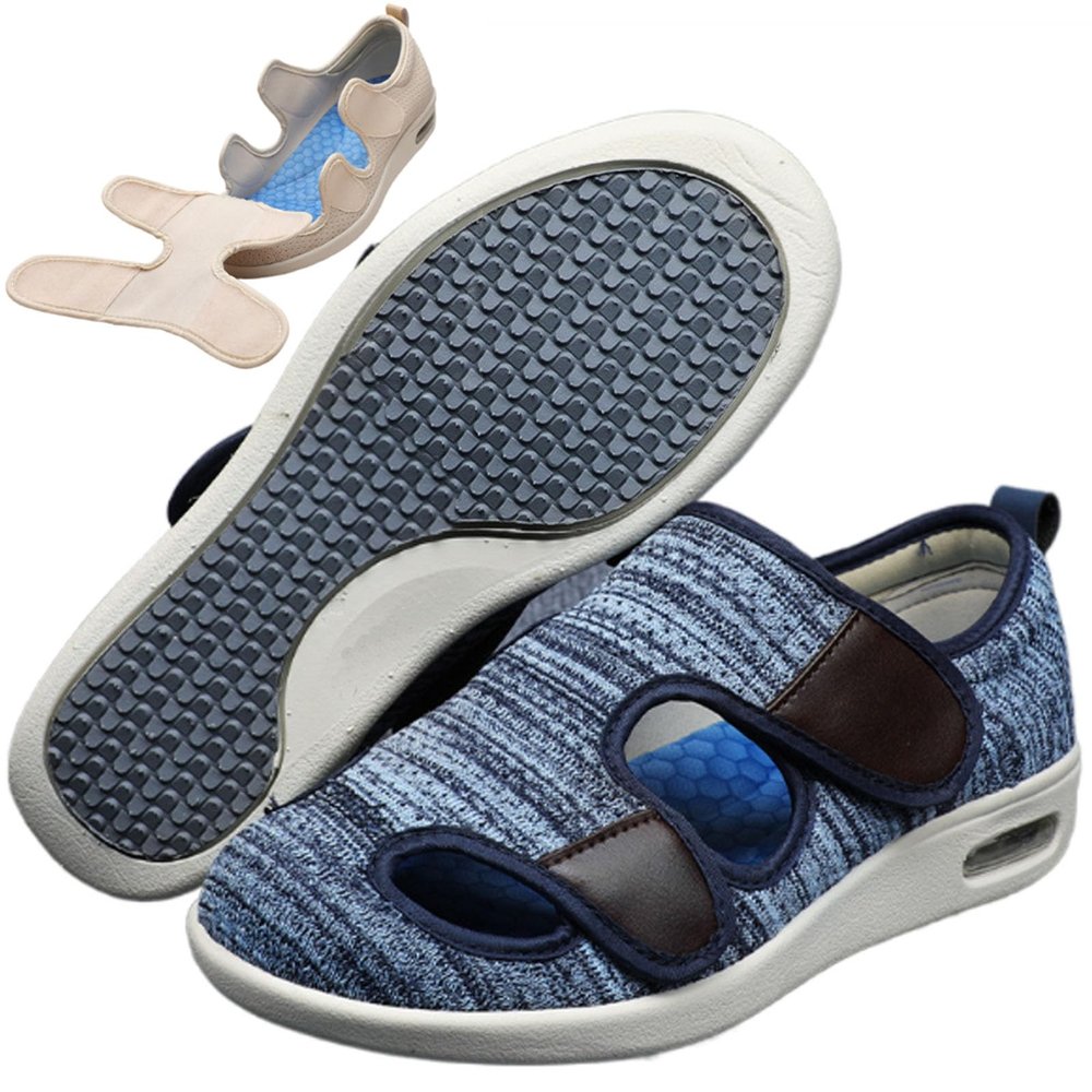 bumuam Diabetic Shoes for Elderly Men,Outdoor Walking Sneakers Orthopedic Lightweight Comfy Casual Slippers for Elderly Swollen Feet Arthritis RecoveryMen 8.5/Women 9.5