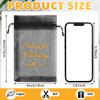100 Pcs Wedding Favor Bags Mesh Thank You Gift Bags with Drawstring Sheer Mesh Organza Wedding Thank You Gifts Bag for Guests Goodie Jewelry Candy for Bridal Shower, Anniversary(4 x 6 Inch,Black) view 2