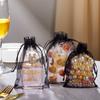 100 Pcs Wedding Favor Bags Mesh Thank You Gift Bags with Drawstring Sheer Mesh Organza Wedding Thank You Gifts Bag for Guests Goodie Jewelry Candy for Bridal Shower, Anniversary(4 x 6 Inch,Black) view 4