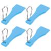 10 Pieces Lottery Ticket Scraper Lottery Ticket Scratcher Sticker Label Remover Plastic Small Scraper Shovel Shape Lottery Scratcher Lottery Scraper with Keychain, Blue view 1