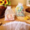 100 Pcs Wedding Favor Bags Mesh Thank You Gift Bags with Drawstring Sheer Mesh Organza Wedding Thank You Gifts Bag for Guests Goodie Jewelry Candy for Bridal Shower, Anniversary(5 x 7 Inch,White) view 4