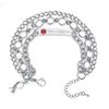 mnmoom Medical Alert Bracelets for Women Stainless steel Heart Medical ID bracelets with Free Engraving (Multi Layer chain-Steel/TYPE 1 DIABETES) view 1