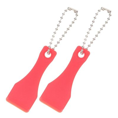 10 Pieces Lottery Ticket Scraper Lottery Ticket Scratcher Sticker Label Remover Plastic Small Scraper Shovel Shape Lottery Scratcher Lottery Scraper with Keychain, Red