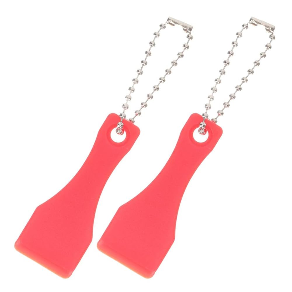 10 Pieces Lottery Ticket Scraper Lottery Ticket Scratcher Sticker Label Remover Plastic Small Scraper Shovel Shape Lottery Scratcher Lottery Scraper with Keychain, Red
