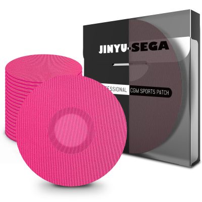 20pcs Sensor Covers for Libre 3 & Lingo Waterproof, Adhesive Patches for Lingo,Sweatproof CGM Protector,Lasts for 14 Days (Hot Pink, Libre 3)