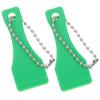 10 Pieces Lottery Ticket Scraper Lottery Ticket Scratcher Sticker Label Remover Plastic Small Scraper Shovel Shape Lottery Scratcher Lottery Scraper with Keychain, Green view 1
