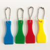 10 Pieces Lottery Ticket Scraper Lottery Ticket Scratcher Sticker Label Remover Plastic Small Scraper Shovel Shape Lottery Scratcher Lottery Scraper with Keychain, Green view 3