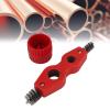 Copper Pipe Cleaner Reamer with Brush and Chamferer Kit Handle for Pipe Installation, Cleaning, Polishing, Paint and Rust Removal view 3