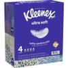 Kleenex Ultra Soft 3-Ply Unscented Tissues, 8-1/4" x 8-7/16", 65 Per Box, Pack Of 4 Boxes view 1