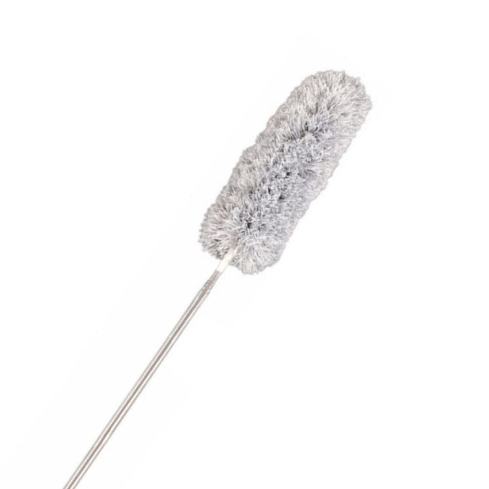 Duster with Long Retractable Handle, Microfiber Feather Duster with Extendable Pole, 110" Telescoping Duster for Cleaning Non Scratch, Bendable Head, Washable for Ceiling, Fan, Furniture 1Pc(Grey)