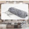 Duster with Long Retractable Handle, Microfiber Feather Duster with Extendable Pole, 110" Telescoping Duster for Cleaning Non Scratch, Bendable Head, Washable for Ceiling, Fan, Furniture 1Pc(Grey) view 3